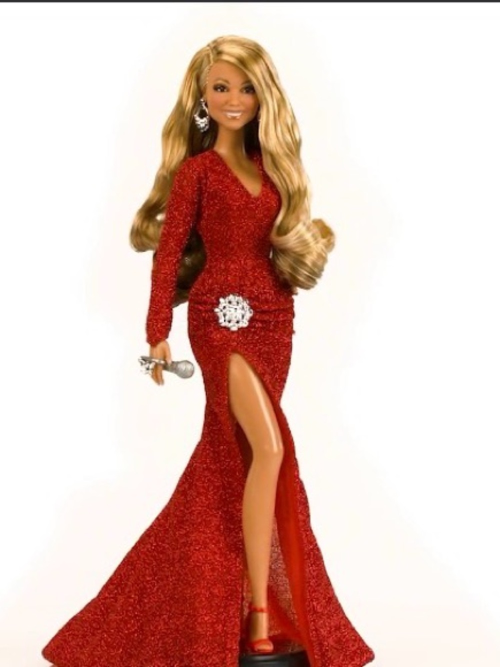 Mariah Carey Barbie, Holiday Collectible, Glittery Red Gown with Accessories New
